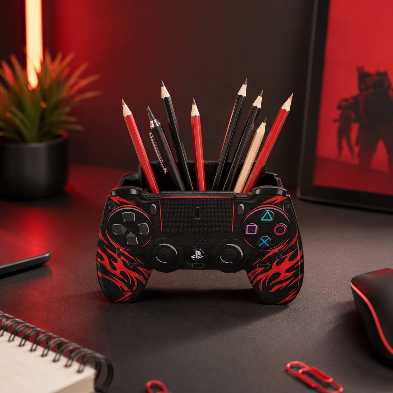 جاقلمی چوبی دسته Ps4 مدل آتش