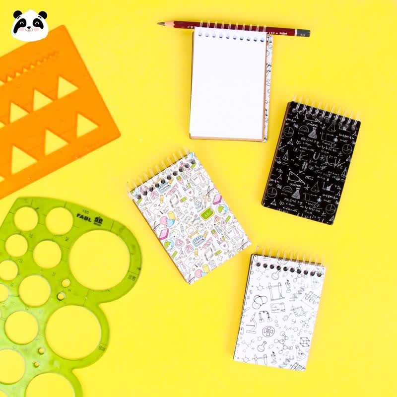 دفترچه جلد چوبی NoteBook طرح پترن علمی