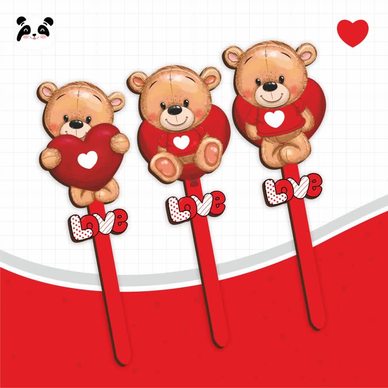 تاپر چوبی خرس Love