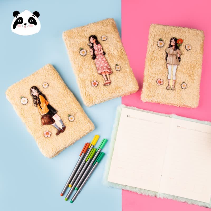 دفتر 100 برگ پولیشی طرح دختر جنگل