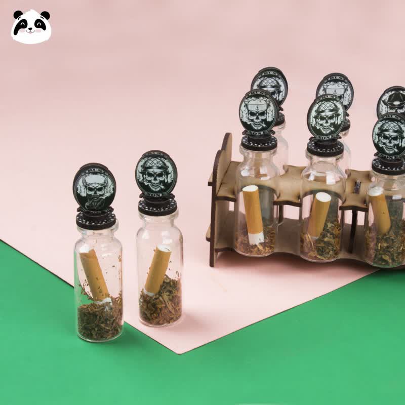 گیفت بطری سیگار اسکلتی