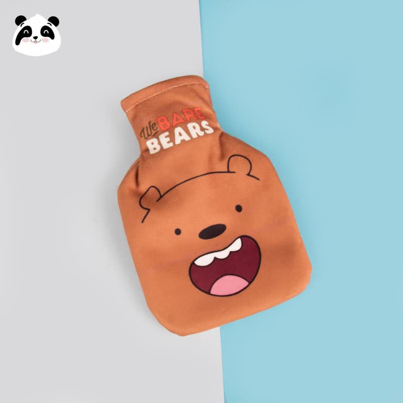 کیسه آب گرم روکش مخمل چاپی سایز کوچک | سری خرس BARE BEARS