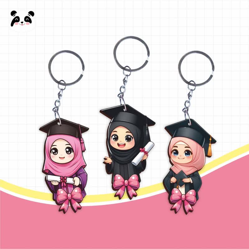 سرکلیدی چوبی پایان دوره تحصیلی طرح دخترانه