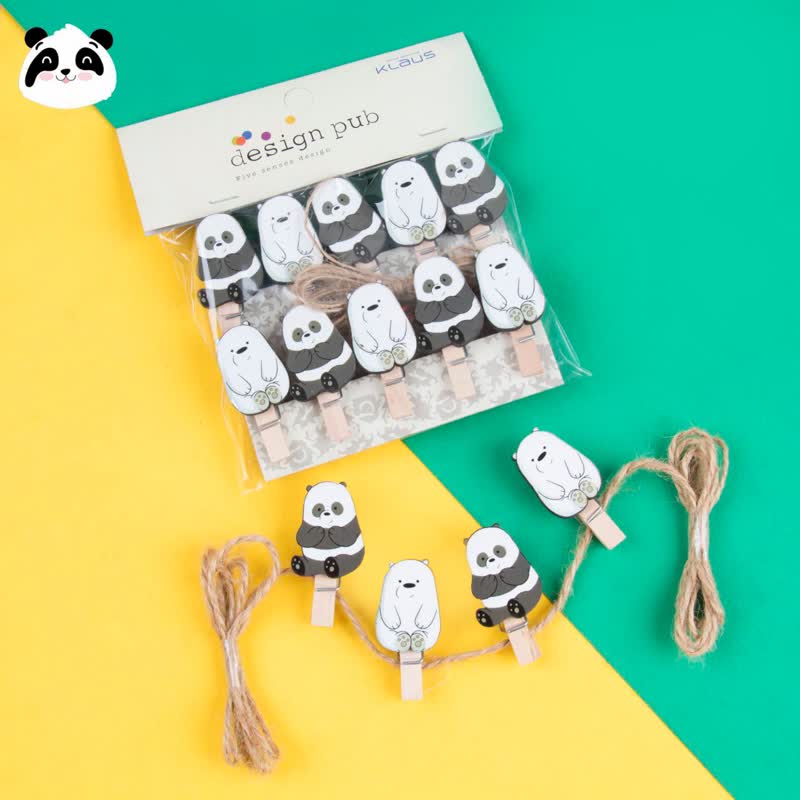 ریسه عکس 10 گیره طرح اورجینال سری خرس BARE BEARS