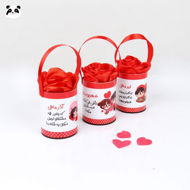 گل استوانه کوتاه طرح ماه تولد