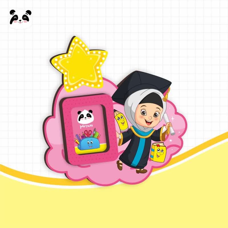 قاب عکس مگنتی جشن پایان دوره طرح دخترانه