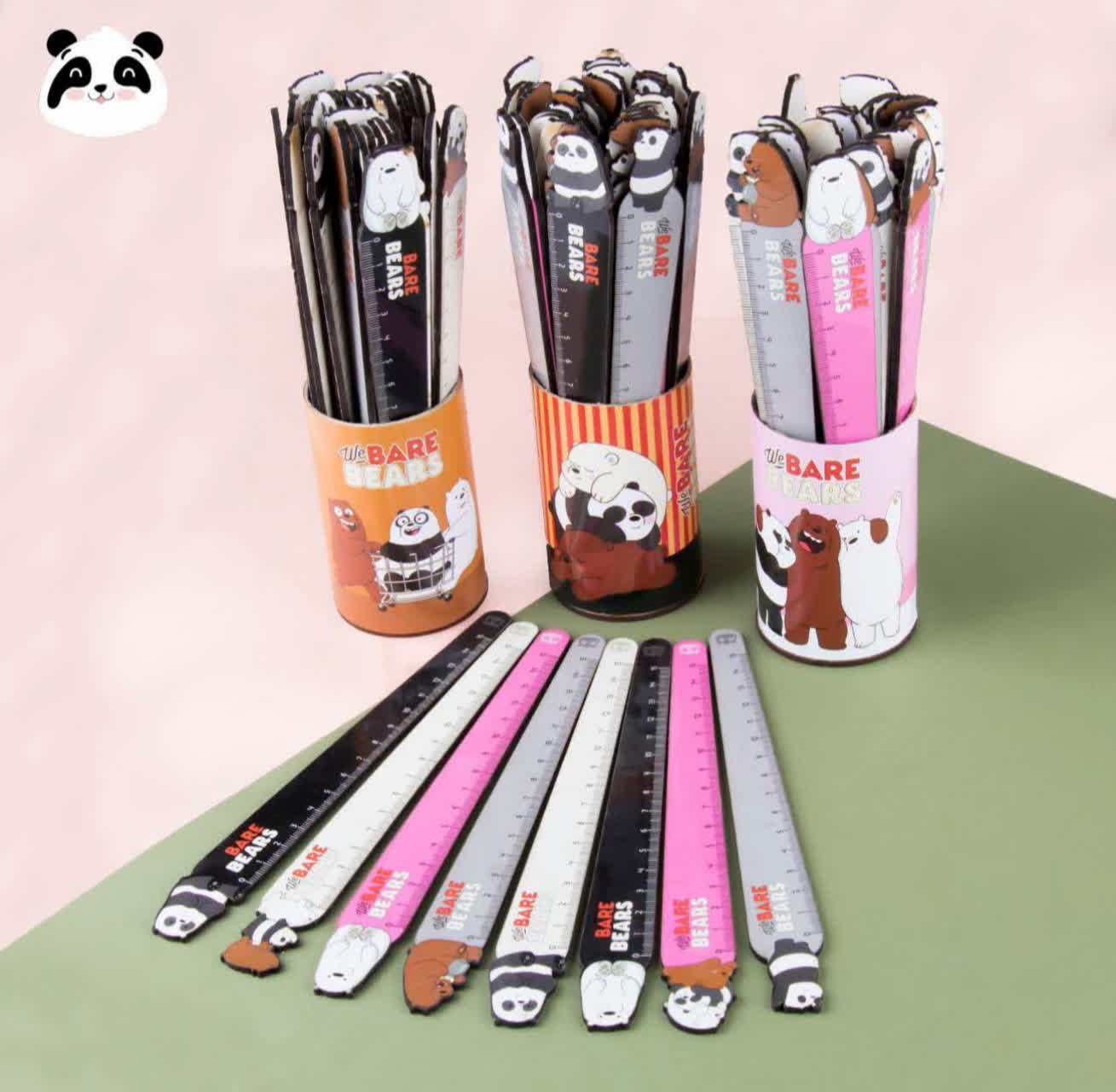 خط کش چوبی لیوانی طرح خرس BARE BEARS