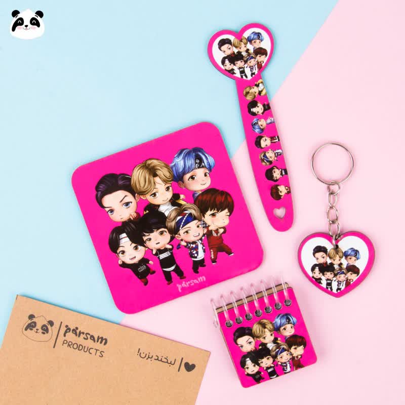 ست چوبی فانتزی سری BTS طرح کارتونی