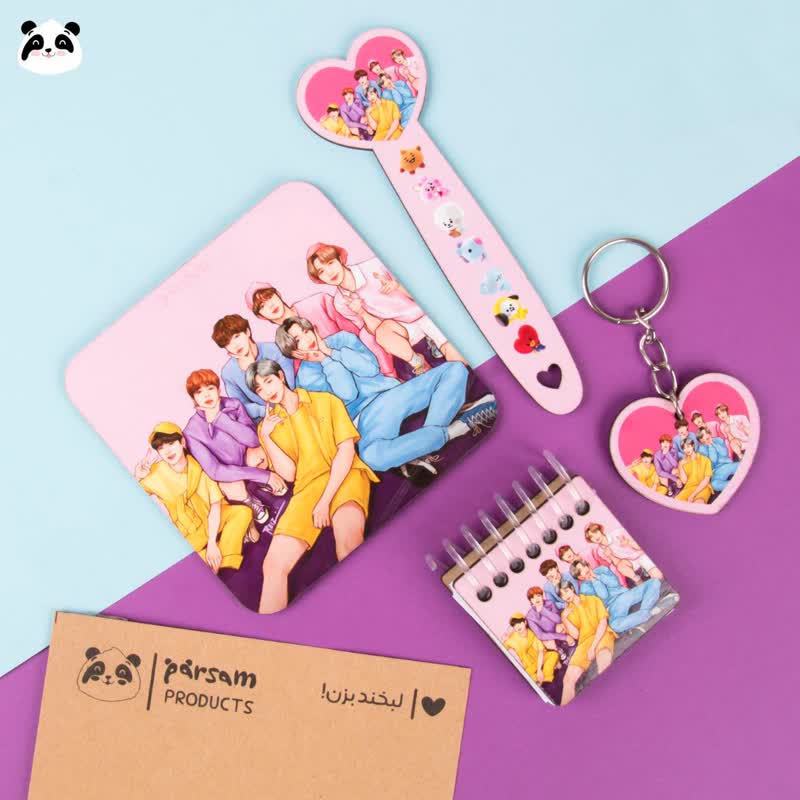 ست چوبی فانتزی سری BTS طرح دورهمی