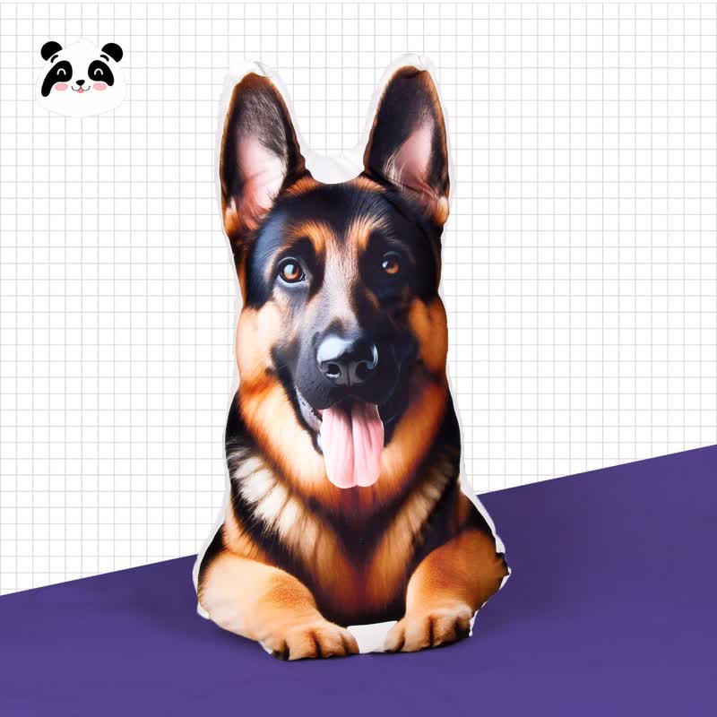 کوسن سگ بزرگ مخمل دورو چاپ نژاد ژرمن شپرد