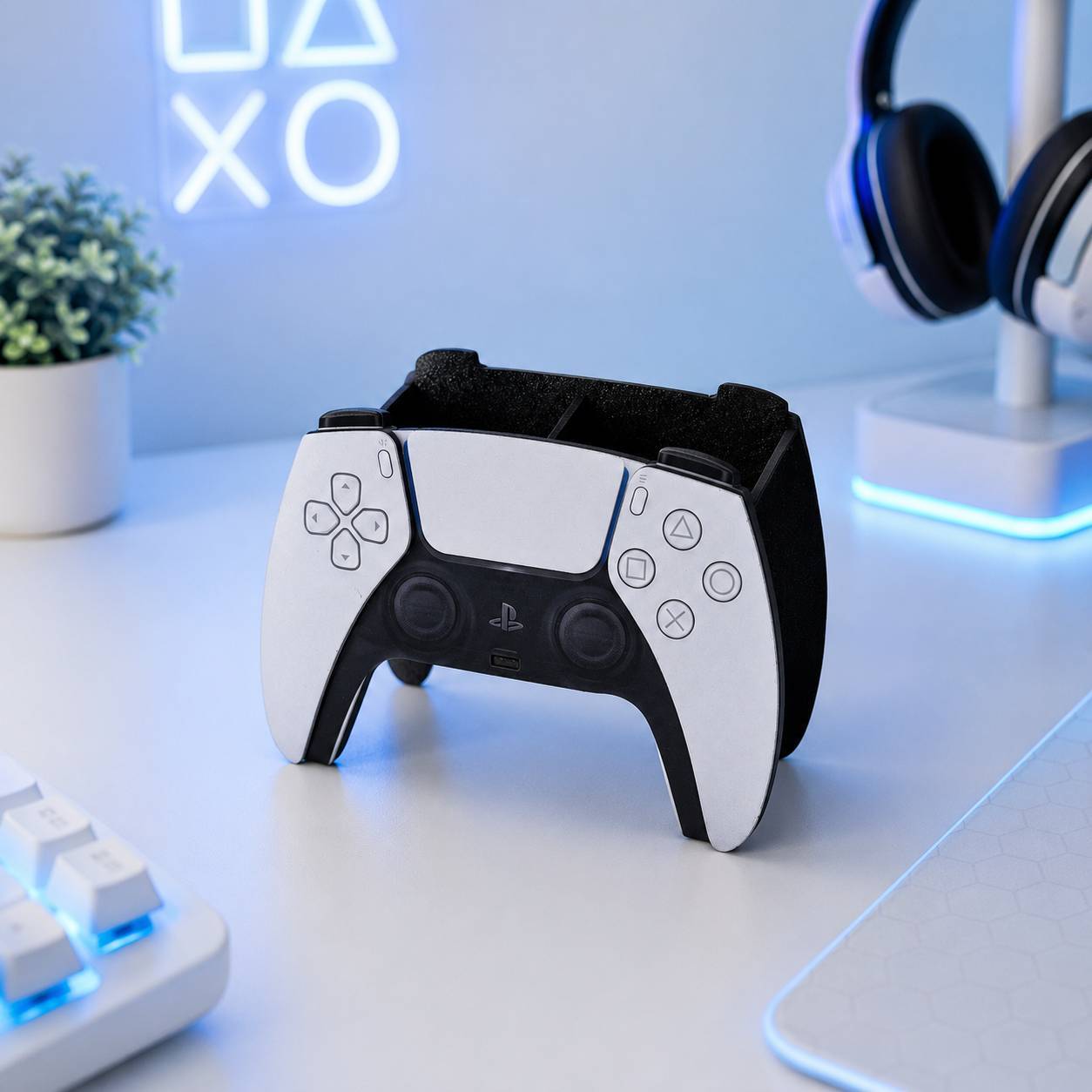 جاقلمی چوبی دسته PS5 رنگ سفید