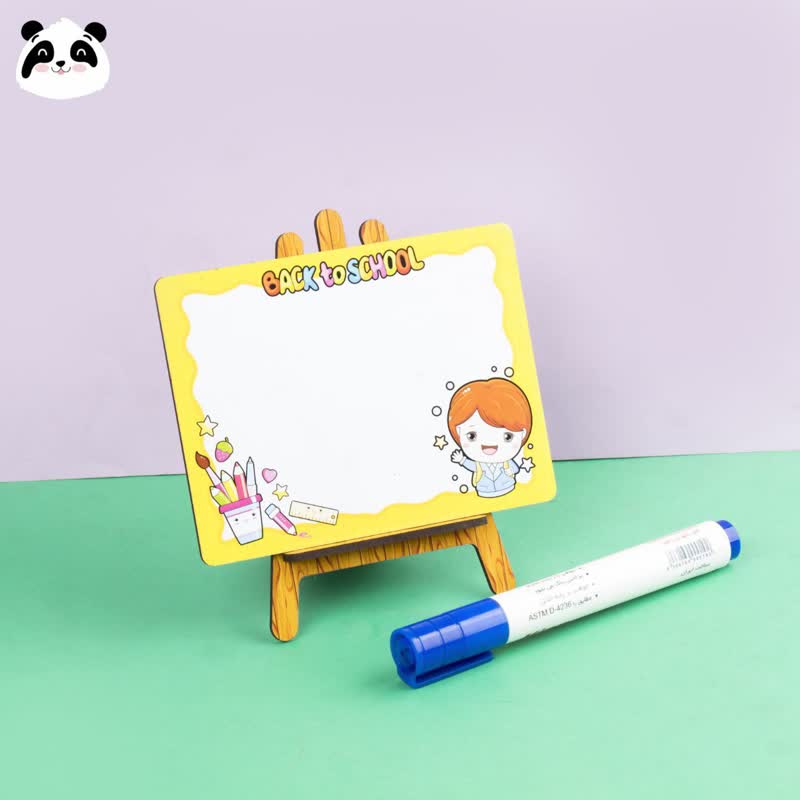 تخته وایت برد چوبی طرح بوم نقاشی سری پسرانه