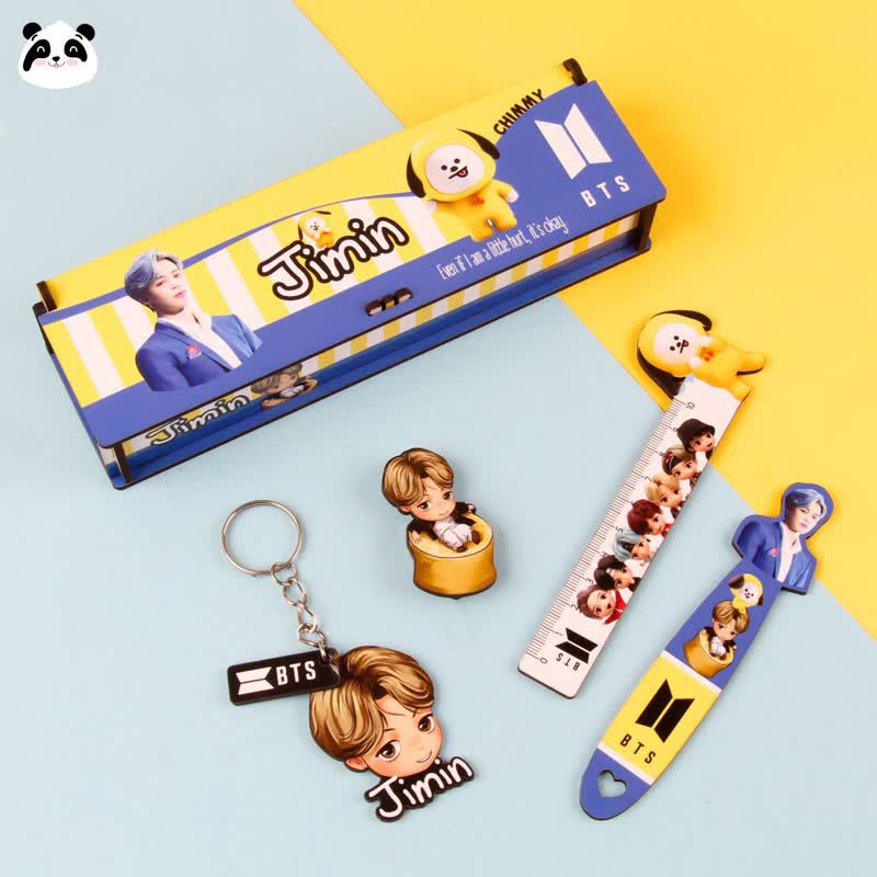 ست جامدادی چوبی 5 تکه سری BTS (Jimin)