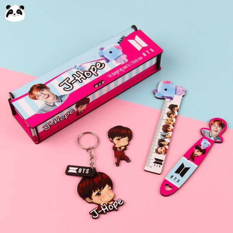ست جامدادی چوبی 5 تکه سری BTS (J-Hope)