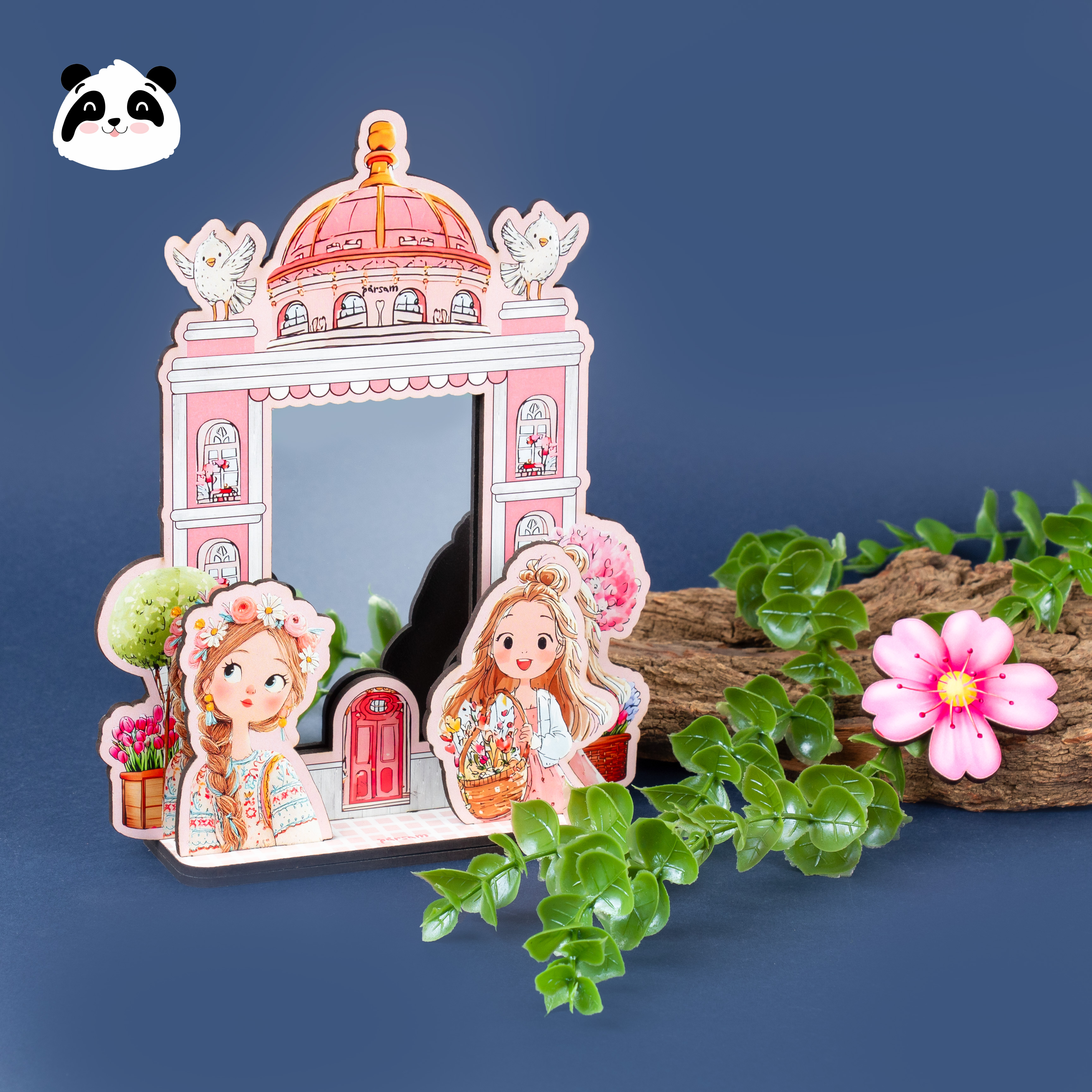 آینه کُنسول چوبی طرح لیلی
