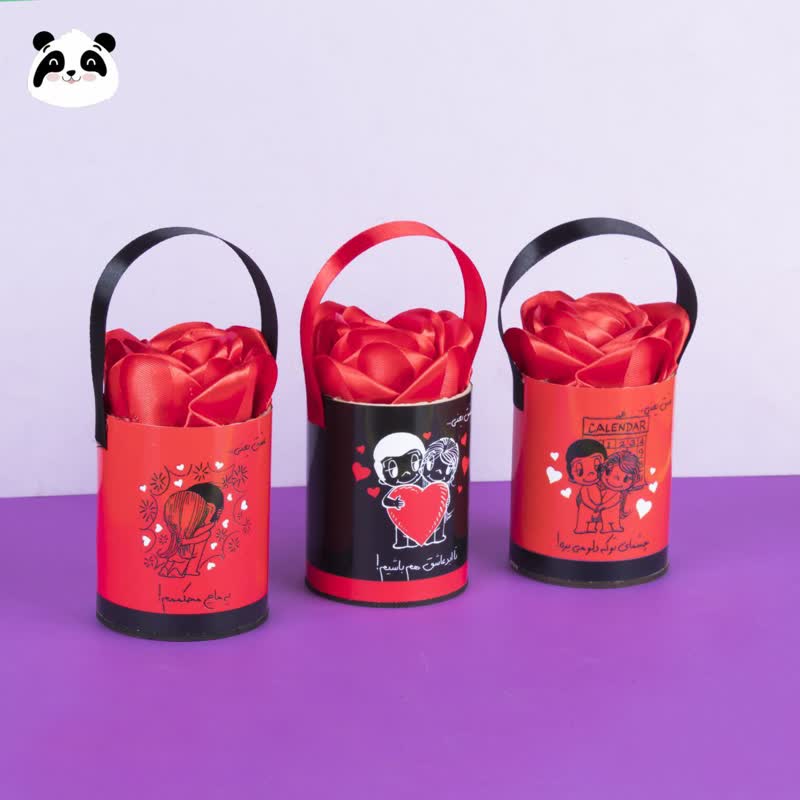 گل استوانه کوتاه طرح Love Is