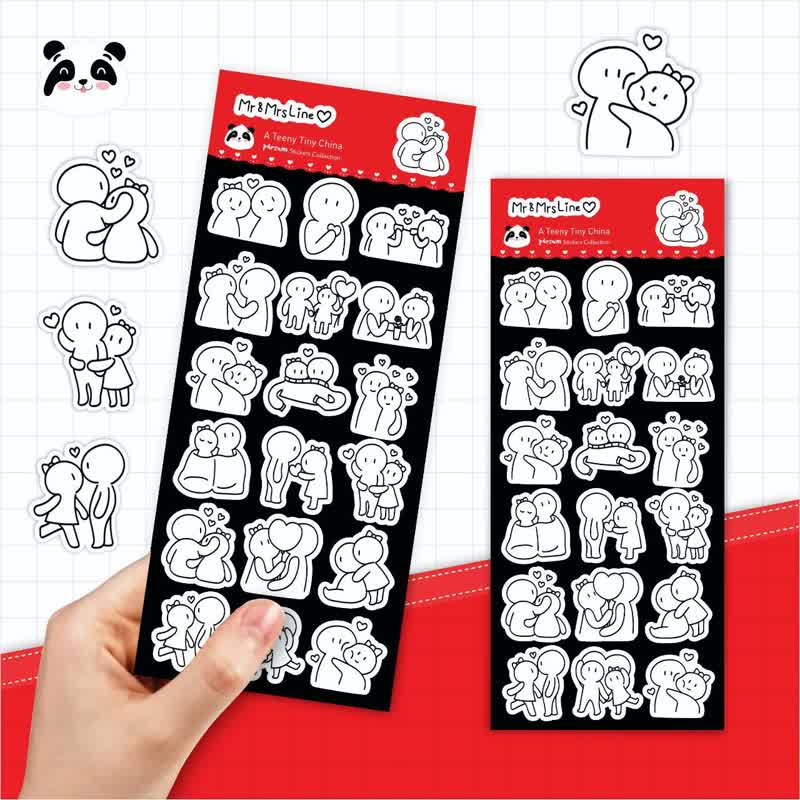 استیکر فانتزی روکش مخمل طرح Mr & Mrs